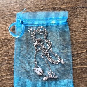 Elegant Silver Hummingbird Necklace